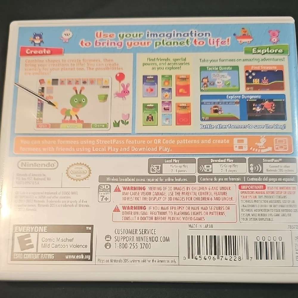 Nintendo 3DS Freakyforms Deluxe with Colorful Characters